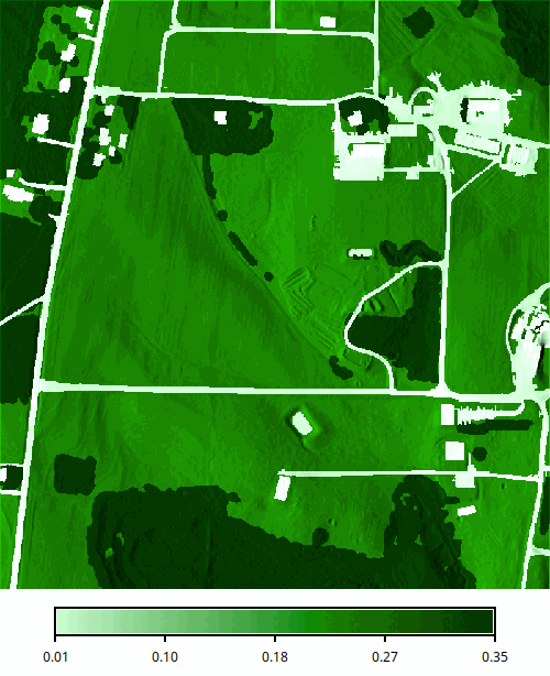 Manning's n derived from land cover