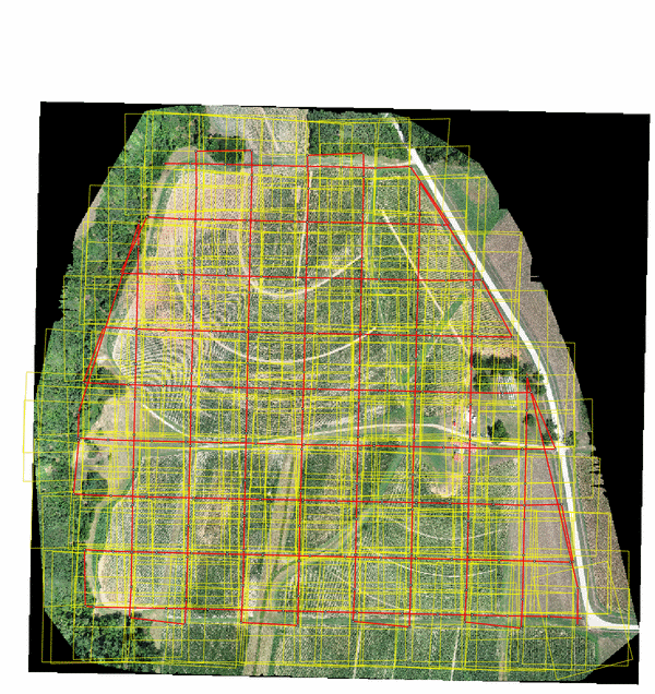 Footprints, stations, and flight path