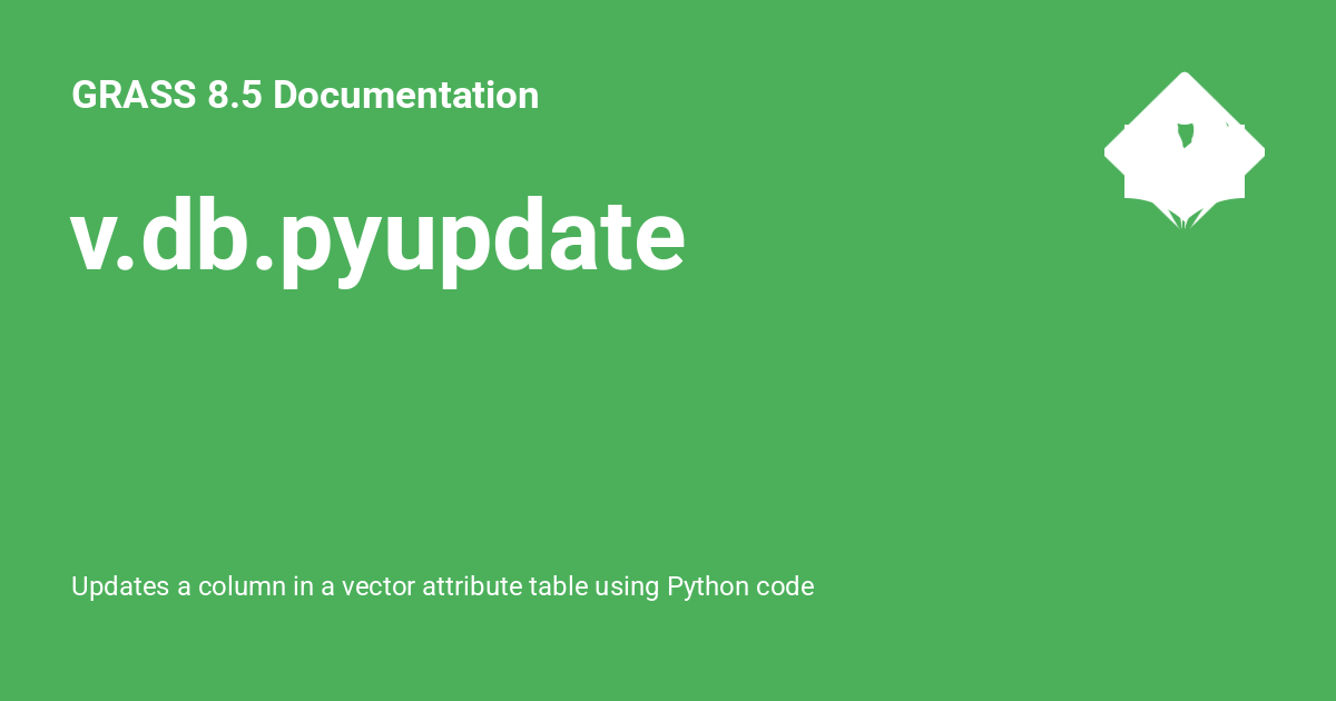 v.db.pyupdate - GRASS 8.5 Documentation