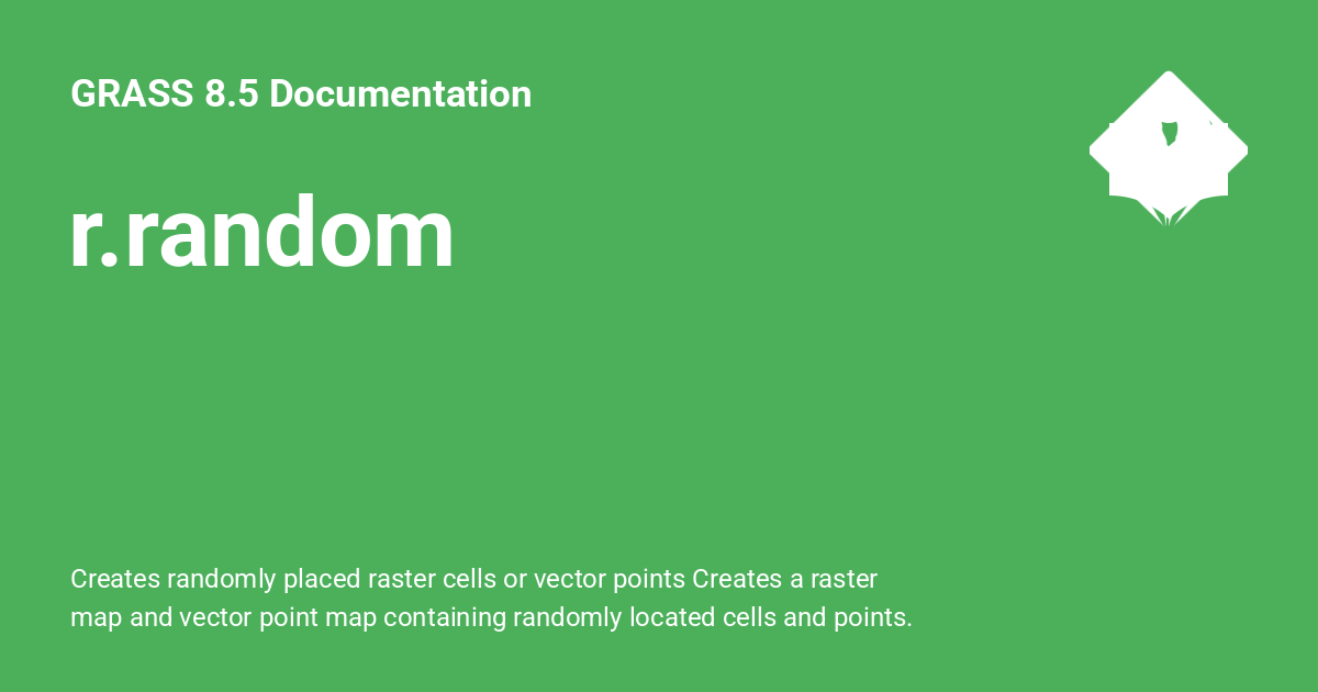 r.random - GRASS 8.5.1dev Documentation