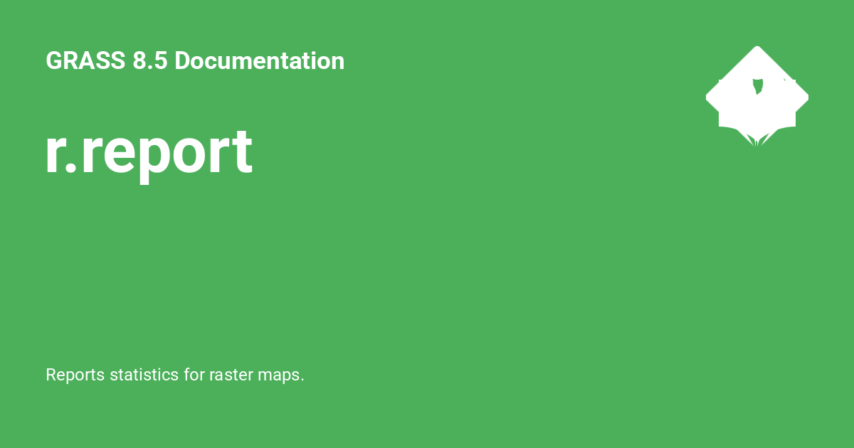 Check R Report Summary Explained r.report - GRASS 8.5.1dev Documentation