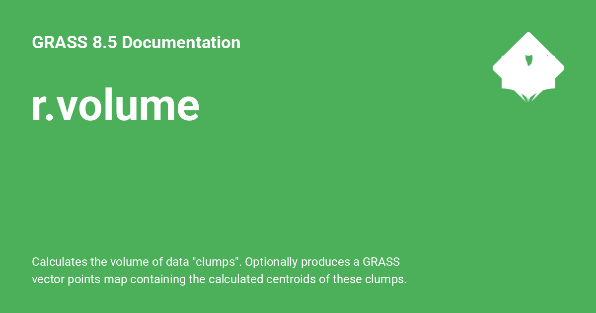 Volume R Liquid Equation r.volume - GRASS 8.5.1dev Documentation