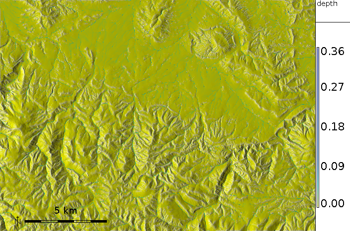 r.sim.water generated depth map