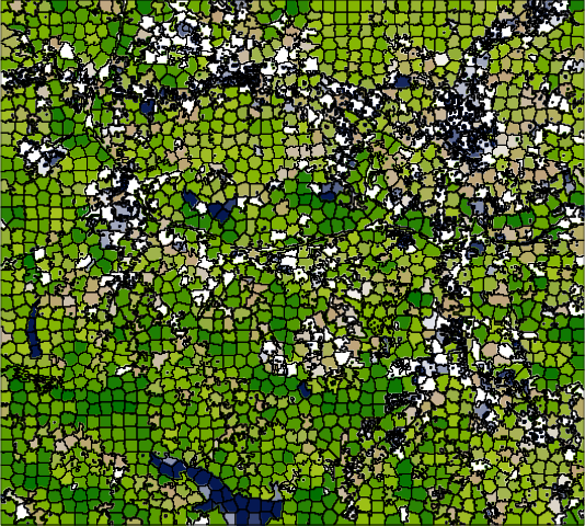 Average NDVI in superpixel