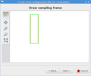 g.gui.rlisetup: Frame for drawing the sampling frame