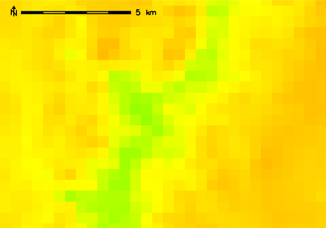 Original 500m resolution elevation map