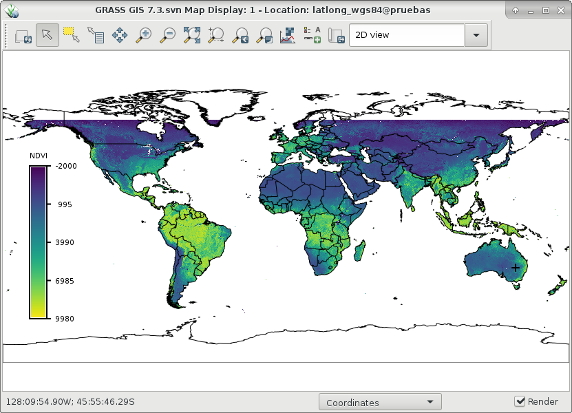 Global NDVI from MOD13C1 product