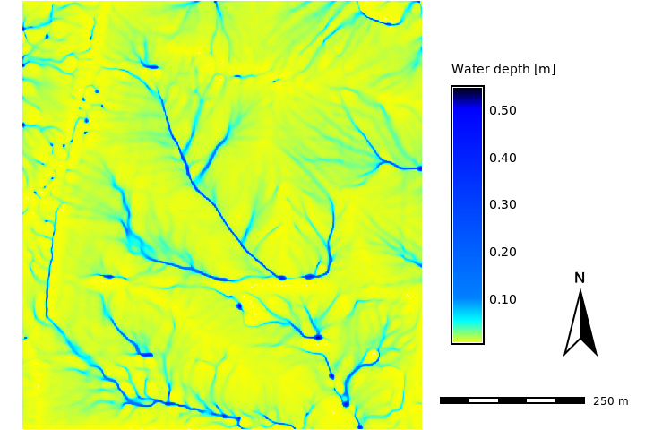r.sim.water generated depth map